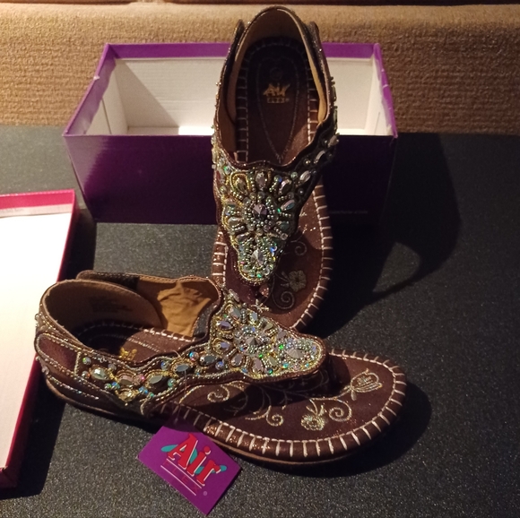 Boho brown sandals - Picture 3 of 6